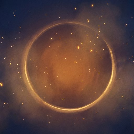 A warm ember glow